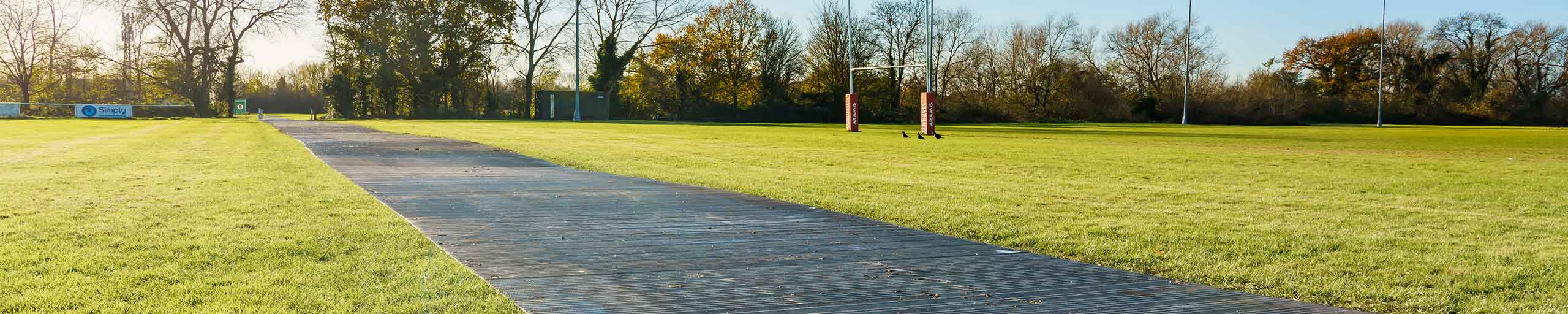Aluminium Trakway Lay On A Rugby Pitch