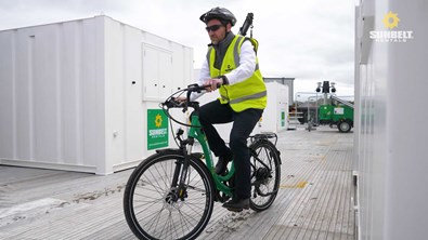 Guest riding a sunbelt electric bike