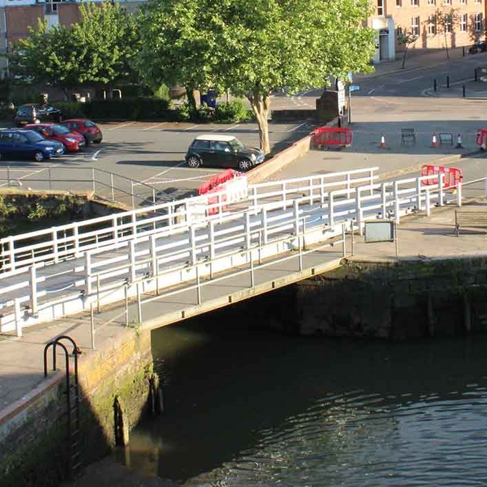 Vehicle Bridge Built Over A River