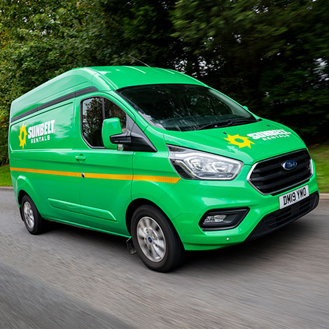 Sunbelt Rentals Green Van